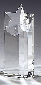 Star Trophy, Small, 3.25" x 7"OPTICAL CRYSTAL