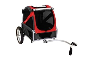 DoggyRide Mini Dog Bike Trailer, Rebel Red/Black