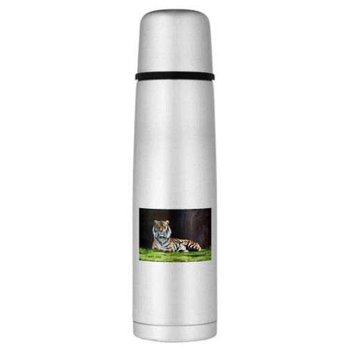 Large Thermos Bottle Bengal Tiger Stare HD