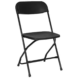 Pre Sales 2185 Black Plastic Dining Folding Chair (Pack of 10) by PRE SALES