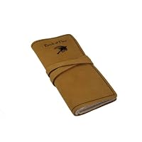 Genuine Leather Book of Flies (Fly Keeper) - Made in the USA, Buckskin