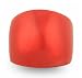 JanKuo Jewelry Silver Tone Semi-Precious Stone Glass Red Coral Dome Cocktail Ring with Gift Box