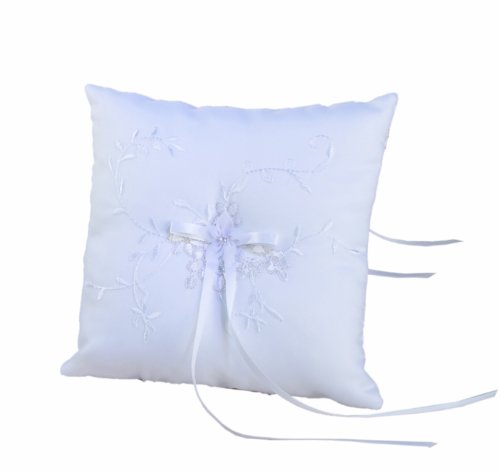 Jamie Lynn Wedding Tessa Collection Ring Pillow, White