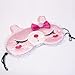 [Pink Temptation] Embroidered Applique Eye Shade/Sleeping Mask Cover/Sleep Blinder (7.9 * 3.1)