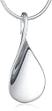 Silver P10362 Tear Drop Pendant + Snake Chain 16" + Extender