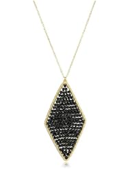 Dana Kellin Jet Crystal Large Diamond Shape Necklace