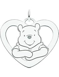 Sterling Silver Winnie the Pooh Heart Charm Disney 26mm