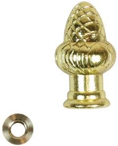Orrco 60104 Brass Acorn Acron Finial, Red