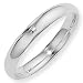 18ct White Gold Court Shape Band Ring Wedding Ring- 4mm
