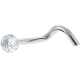 Clear GLITTER Nose Ring