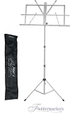 Portable Silver Folding Sheet Music Stand with Carrying Bag