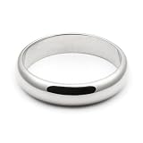Platinum Men's & Women's Wedding Bands 4mm halfround light