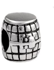 Silverado Beer Barrel Silver Charm - Fits On Pandora Chamilia And Troll Bracelets