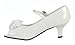 Girls Peep Toe Dress Shoe with Satin Flowers