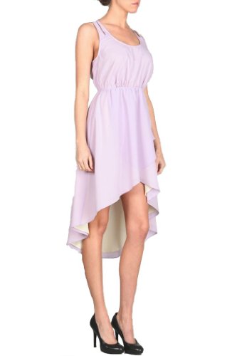 Ark & Co Women's - Hi Low Dress - Cut out Back -Lilac-Large