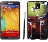 Note 3 Case,Star War Boba Fett Green Helmet Creative Black Samsung Galaxy Note 3 Screen Phone Case Personalized and Popular Design