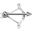 Sterling Silver Bow and Arrow Nipple Shield