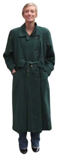 Bergama Cashmere/Wool, 50/50% Blend Coat - Medium - Green