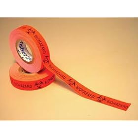 Fisherbrand Biohazard Warning Tape; Roll size: 500L x 0.50 in.W (1270 x 1.3cm)