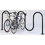 IMAGE OF Wave Round Tube Bike Racks - 5 Bike Rack - Black