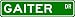 GAITER Street Sign ~ Personalized Family Lastname Sign ~ Gameroom, Basement, Garage Sign **