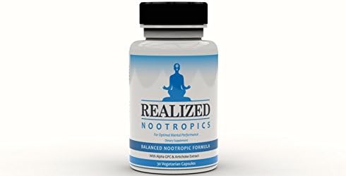 Realized Labs Brain Enhancement (1 Month Supply) | Memory &amp; Focus Supplement | Balanced Nootropic | All Natural Study Aid | Cognitive Enhancer | Increased Intelligence | Extreme Concentration | Energy Boost | Alpha GPC | Huperzia Serrata | Bacopa Monnieri | Forskolin | Pterostilbene | Vitamin B-6 | Vinpocetine | L-tyrosine | L-theanine | Money-back Guarantee