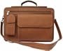 Men's Leather Bag w Top Handle & Adjustable Shoulder Strap