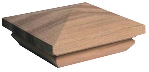 Woodway Products 870.1893 4-by-4-Inch Redwood Pyramid Post Cap, 12-Pack, Redwood