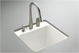 Kohler K-6655-2U-0 Park Falls Undercounter Sink with Two-Hole Faucet Drilling, White