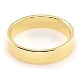 14K Yellow Gold Men's & Women's Wedding Bands 4mm light flat