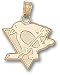 Pittsburgh Penguins Solid 14K Gold Skating Penguin 5/8'' Pendant