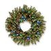 24" Norwood Fir Wreath with 50 Concave Multi LED Lights- Battery Operated-Timer- Reshippable Box