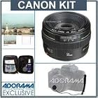 Canon EF 50mm f/1.4 USM Standard AutoFocus Lens Kit, USA with Pro Optic 58mm MC UV Filter, Lens Cap Leash, Professional Lens Cleaning Kit