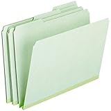 Pendaflex 17167 Pressboard Expanding File Folders, 1/3 Cut, Top Tab, Letter Size, GN, 25 per Box