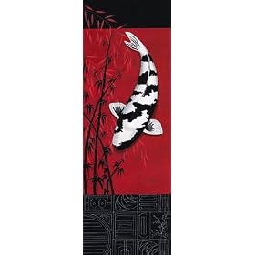 Toile 'Premium Shiro Utsuri' par Nicole Gruhn - Taille de l'image L 33 cm x H 95 cm