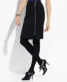 AK Anne Klein Ponte Skirt with Exposed Zipper