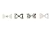 Unique Nail Art 3D Decorations Set of 12pcs Bow Ties Studded With Silver, AB Rhinestones / Crystals / Gems And White Pearls / Beads By VAGA