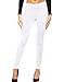Khanomak Women's Basic High Waist Solid Full Length Cotton Leggings Pants
