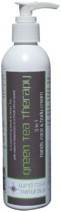 Moisturizing Green Tea Therapy, 3 in 1 - Hands, Face, & Body Cream, 6 Oz