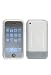 Apple iPhone White Silicone Skin Case w/ Screen Protector