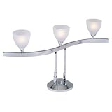 ET2 Lighting E30041-11 Fuse 3-Light Ceiling Flush Mount, Bronze with Matte White Glass
