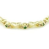14K Emerald and Diamond Bracelet