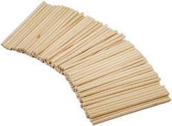 Bulk Buy: American Classics Natural Wood Dowel 1/8'X4' 100/Pkg (6-Pack)