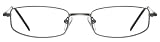 Gun Metal Grey Rectangular Metal Reading Eye Glasses (+0.50 Diopters Strength, Gun metal grey)