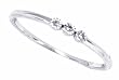 0.01ctTW Round Three Stone Diamond Engagement, Wedding ,Promise Ring in 10Kt White Gold