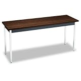 HON Non-Folding Utility Table, Rectangular, 60w x 20d x 29h, Columbian Walnut/Black (UTM2060ZPCHR)