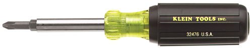 Klein 32476 5-in-1 Screwdriver/Nut Driver, Yellow and Black