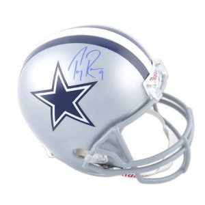 TONY ROMO SIGNED AUTOGRAPHED MINI HELMET DALLAS COWBOYS COA + HOLOGRAM