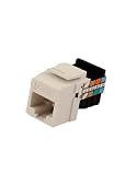 Leviton 5G108-RW5 Gigamax 5E Quickport Connector, Cat 5E, White