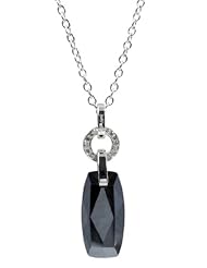 Merii Sterling Silver Hematite & Cubic Zirconia 45cm Drop Necklace